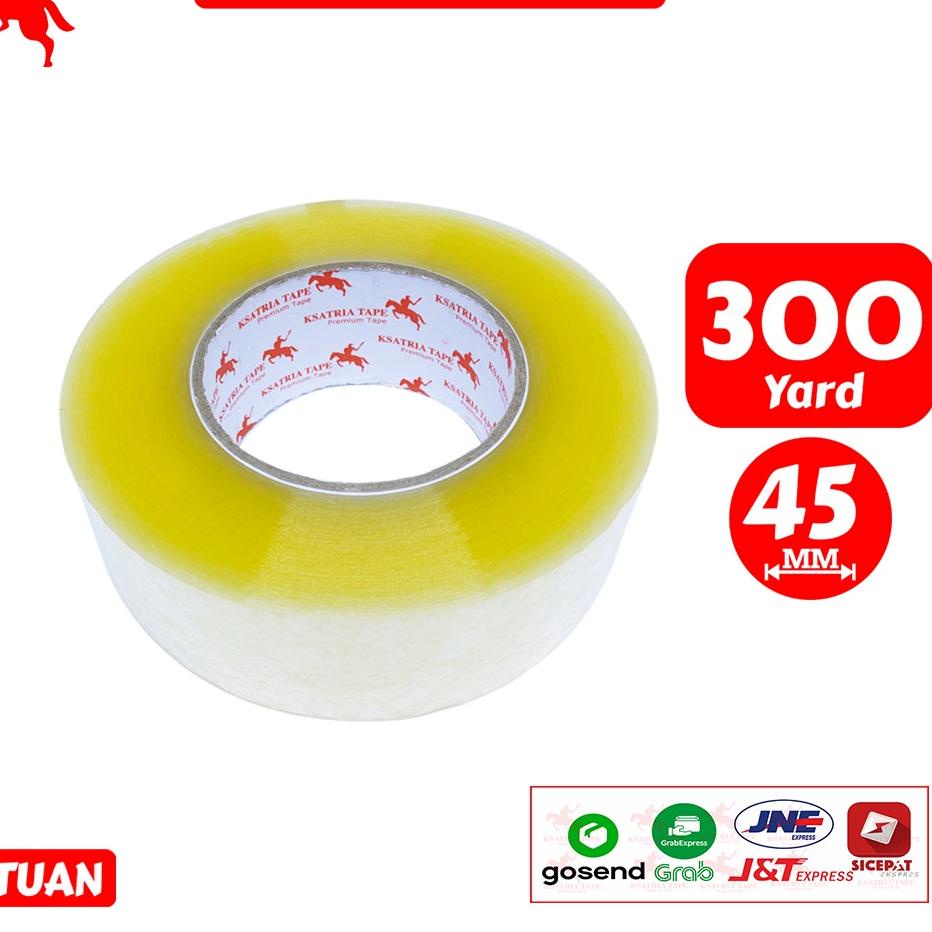 

Sudah READY.. Lakban OPP Tape / Lakban Bening KSATRIA Tape 300 Yard