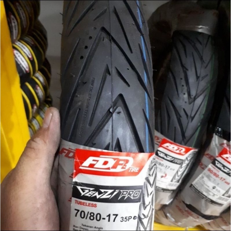 Ban FDR Genzi 70/80-17 Tubles/BAN DEPAN SATRIA FU/BAN DEPAN FDR SUPRA125/BAN LUAR DEPAN Revo Absolut