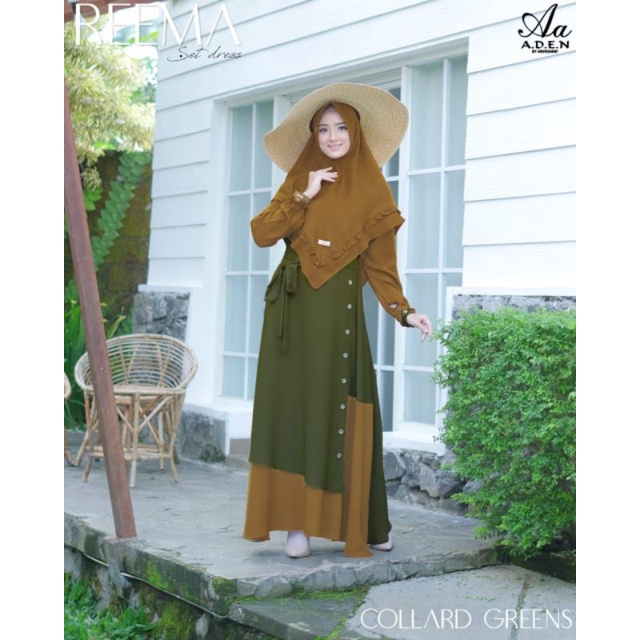 reema dress by Aden Hijab gamis polos branded