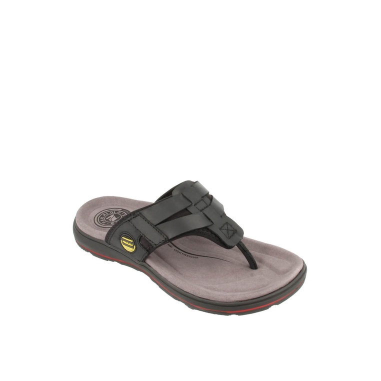 SANDAL JEPIT PAKALOLO PRIA ORIGINAL CASUAL KULIT ASLI HITAM PB17