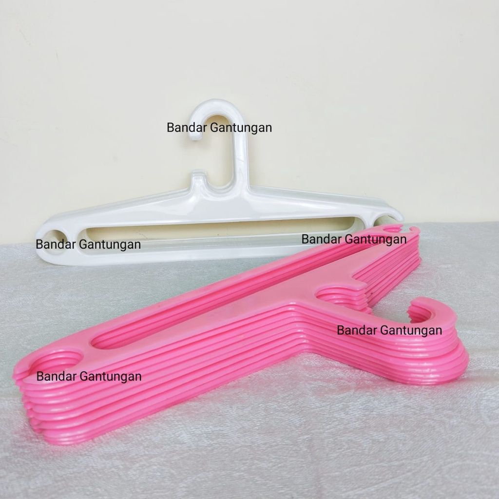 Hanger Plastik Polos / Gantungan Baju Anak Anak 14 Inch / Hanger Plastik Murah Anak (bh)