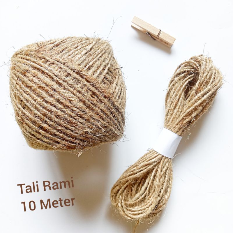

(10 Meter) 2 Ply Tali Rami / Tali Goni Dekorasi Packing Kerajinan
