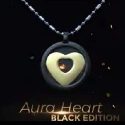 Kalung kesehatan Pendant Aura Heart black edition MCI Original