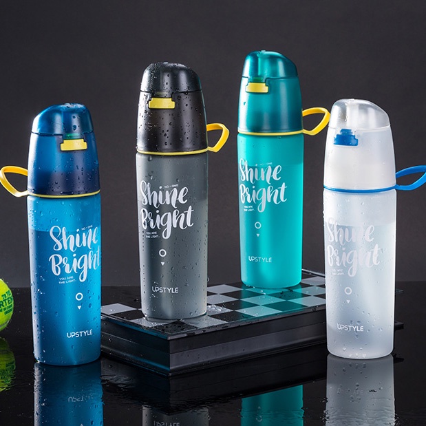 BOTOL AIR MINUM 600 ML SPRAY UPSTYLE SPORT WATER BOTTLE FROSTED