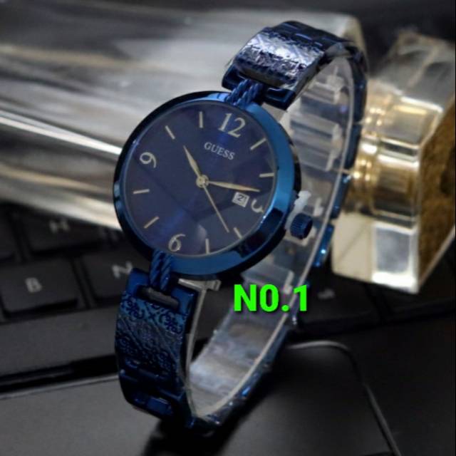 JAM TANGAN ANALOG WANITA GUESS SN1061 FREE BATERAI CADANGAN