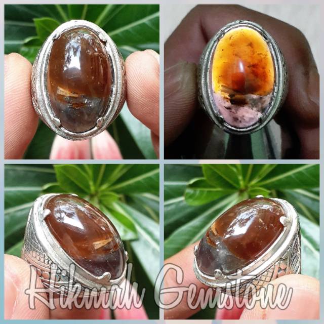 Batu Cempaka Madu Lavender Badar Perak Susup Serat Kayu