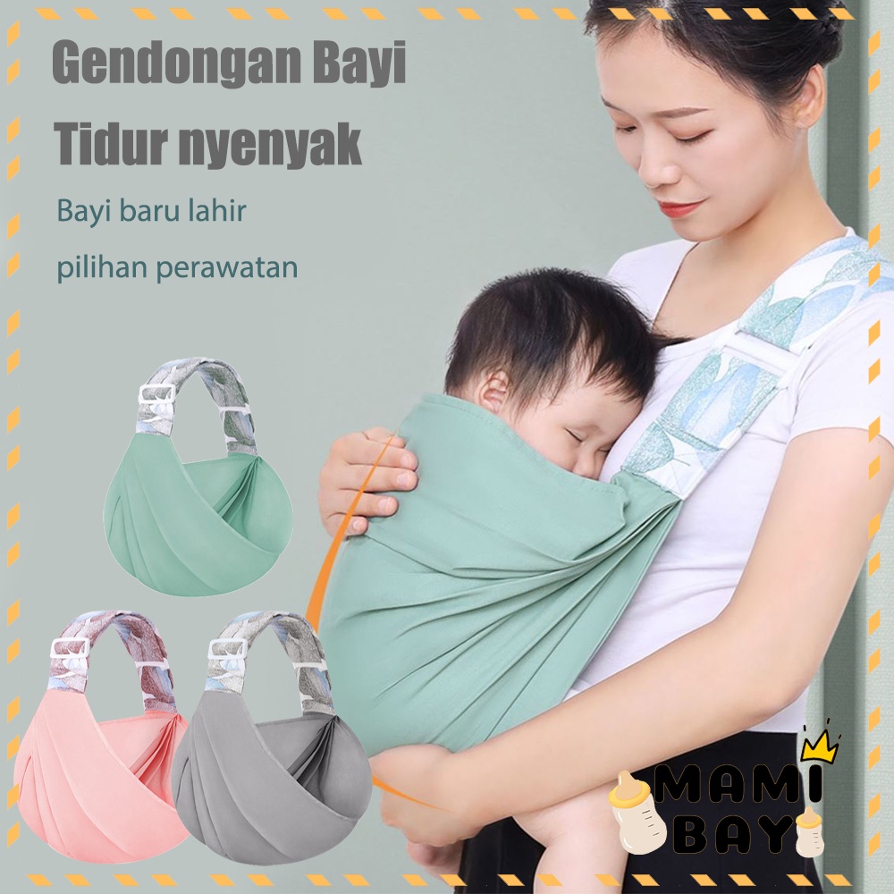 Mamibayi Gendongan bayi untuk 0-2 tahun baby carrier degan tali bahu lebar dan lebih tebal