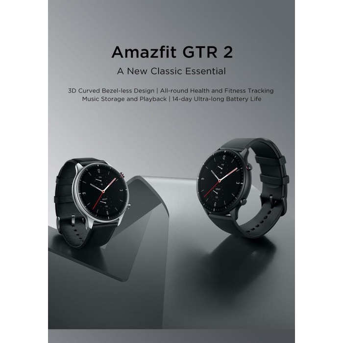 NEW AMAZFIT GTR 2 ORIGINAL SMARTWATCH Classic Edition GARANSI RESMI 1 - GTR 2e - Black, Jam + AntiGo