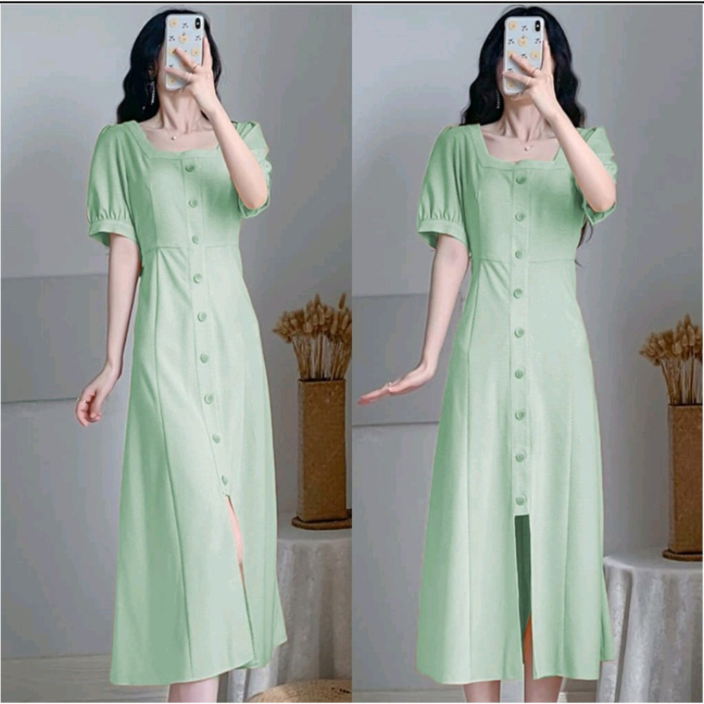 FWG - DRESS KEIZA / GAUN WANITA PANJANG / LONGDRESS WANITA / DRESS WANITA KOREA