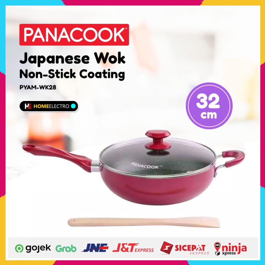 Japanese Wok Pan 32cm Panacook Non-Stick Coating