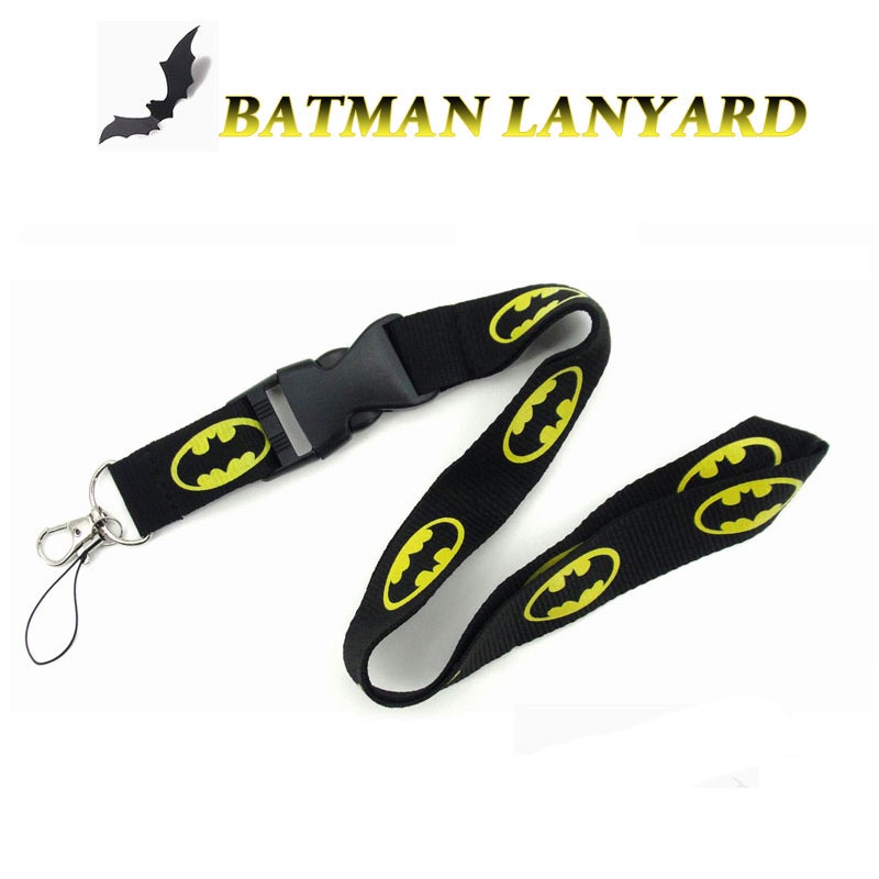 [Pengiriman Cepat] Batman Leher Lanyard Ponsel Sling untuk Kartu Pelajar Tali ID Card Straps Gantungan Kunci Anti-Drop Lanyard Aksesoris