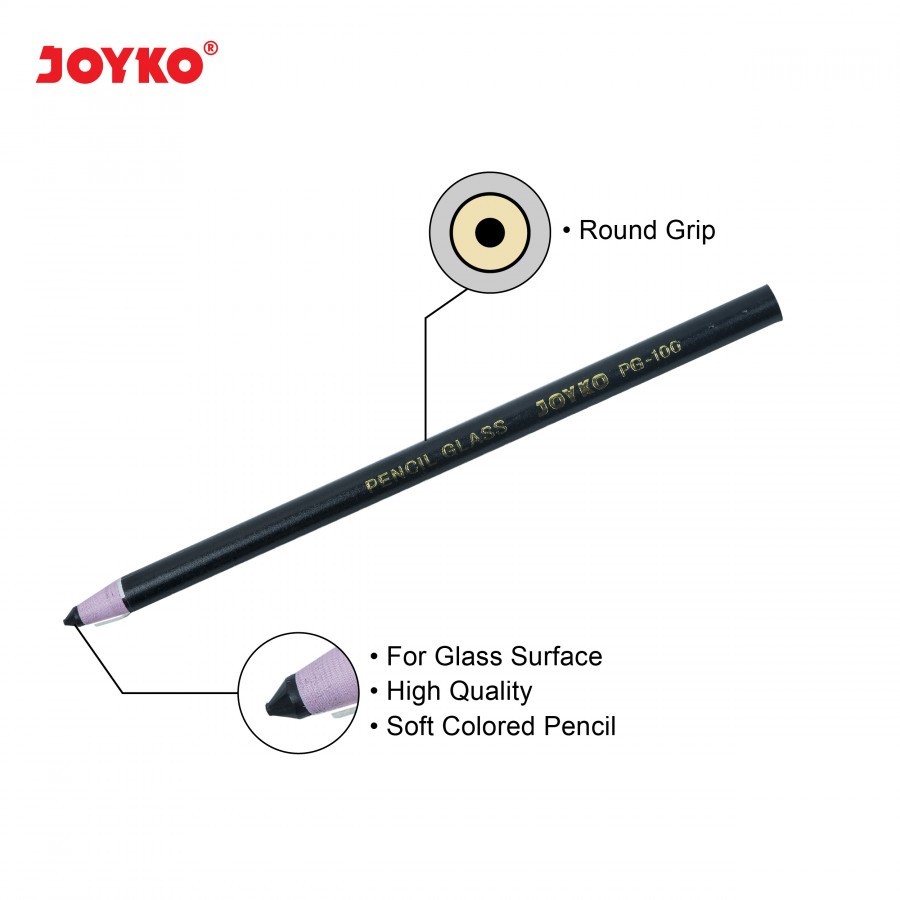 

mdn Pensil Kaca JOYKO PG 100 / Pencil Glass PG-100 / Dermatograph PG100 Biru Hijau Hitam Kuning