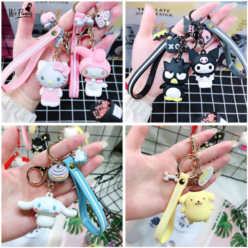 Gantungan kunci/ bag charm motif sanrio character