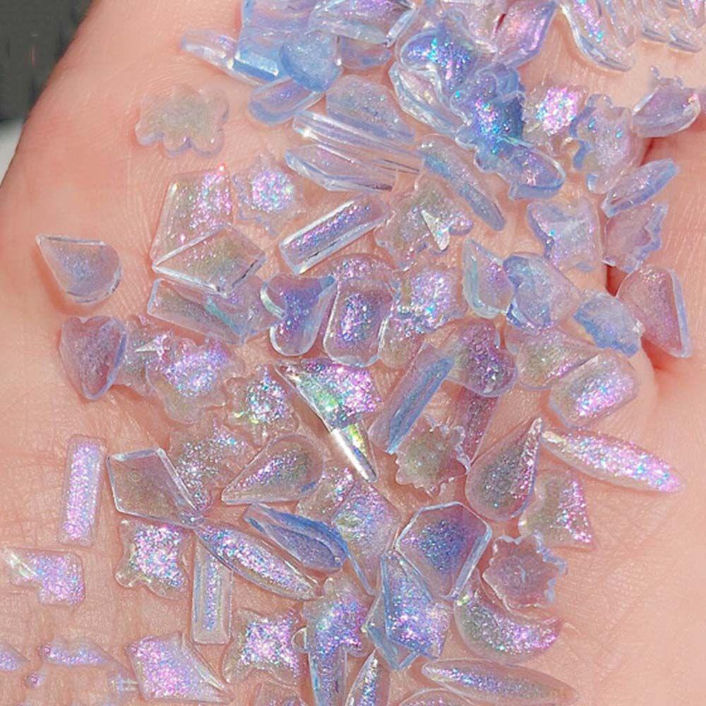 Needway Kuku Tidak Teratur Berlian Imitasi 3D Fashion Glitter Irregular Nail Bor Manicure Flatback Mixed Nail Charms