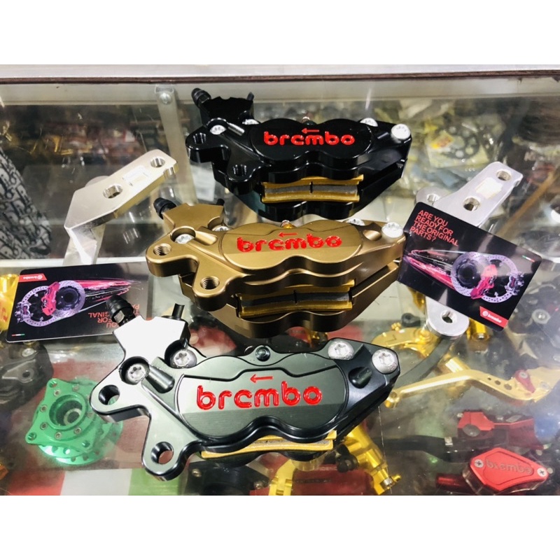 Kaliper Brembo 4 Piston 1 Pin Grey brown black Original Thailand Kawasaki KLX 150 S L BF  Honda CRF 