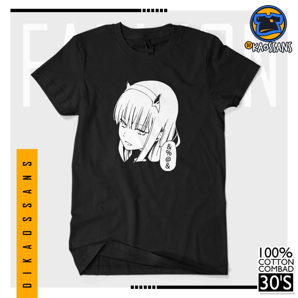 COD Terbaru Baju Kaos Distro Sablon Premium ZERO TWO EMOJI WAIFU Cotton Combed 30s Cewek Cowok Unise
