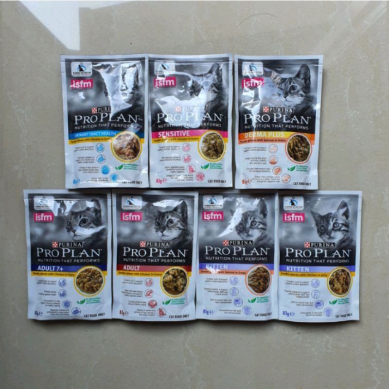 Makanan Kucing Basah Pro Plan Wet Food Cat Food ProPlan Pouch Sachet 85 Gram
