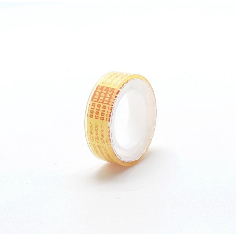 

12 Pcs Goldtape Isolasi Kado Stationery 12mm 1/2 inch Bening / Selotip Isolasi / Solasi