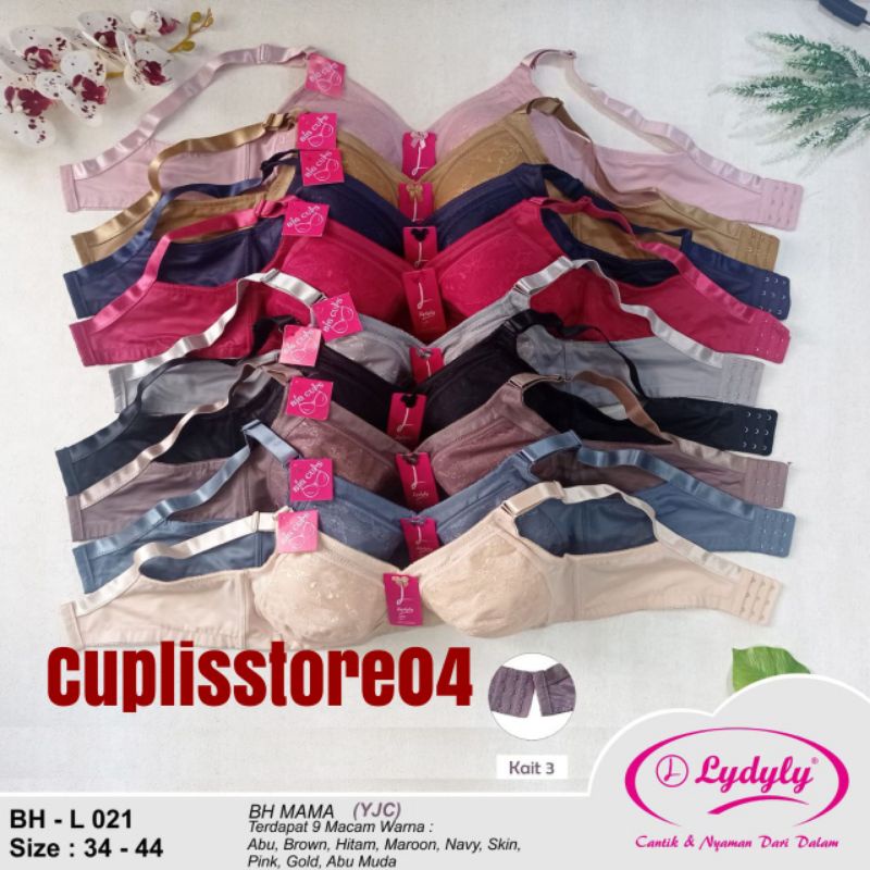BH LYDYLY BRUKAT CUP BESAR L 021 34-44//BH BRUKAT JUMBO TANPA BUSA DAN KAWAT