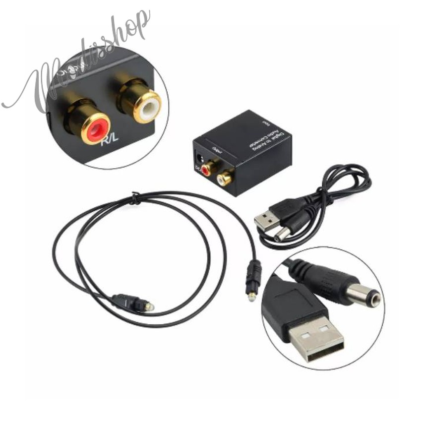 CONVERTER AUDIO DIGITAL/OPTICAL/COAXIAL TO RCA/JACK ANALOG (FREE KABEL OPTIC)
