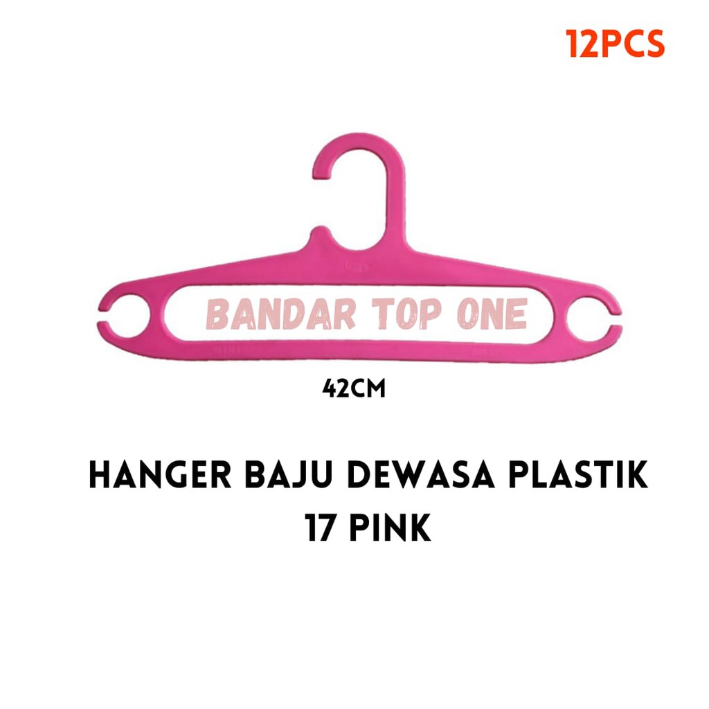 Hanger 17&quot; pink jual perlusin 12bh