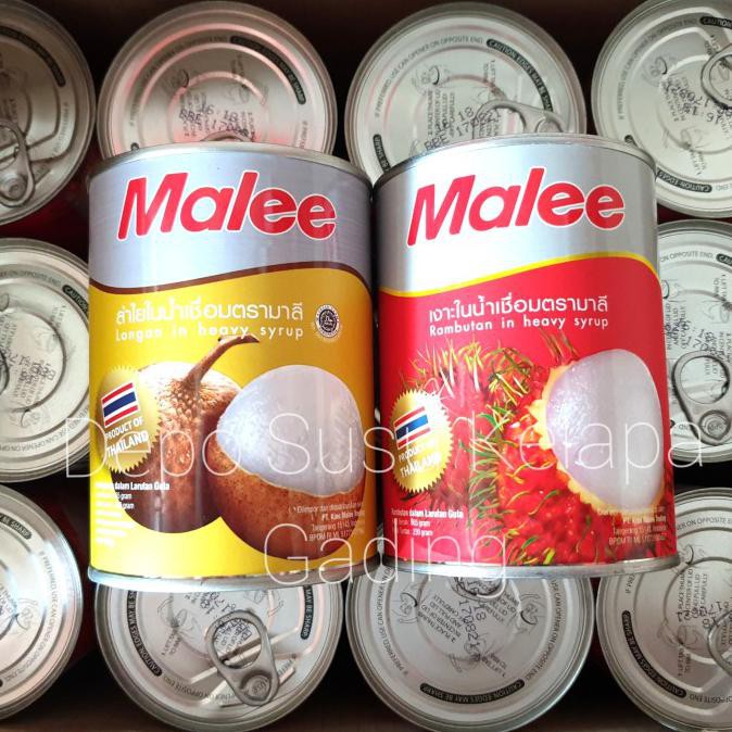 

Malee Buah Kaleng Rambutan / Longan Lengkeng Import Thai Canned Fruit - Lengkeng