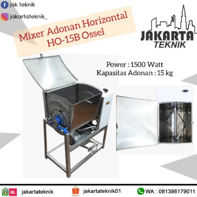 Mixer Horizontal Murah Mixer Adonan Horizontal 15 kg Ossel