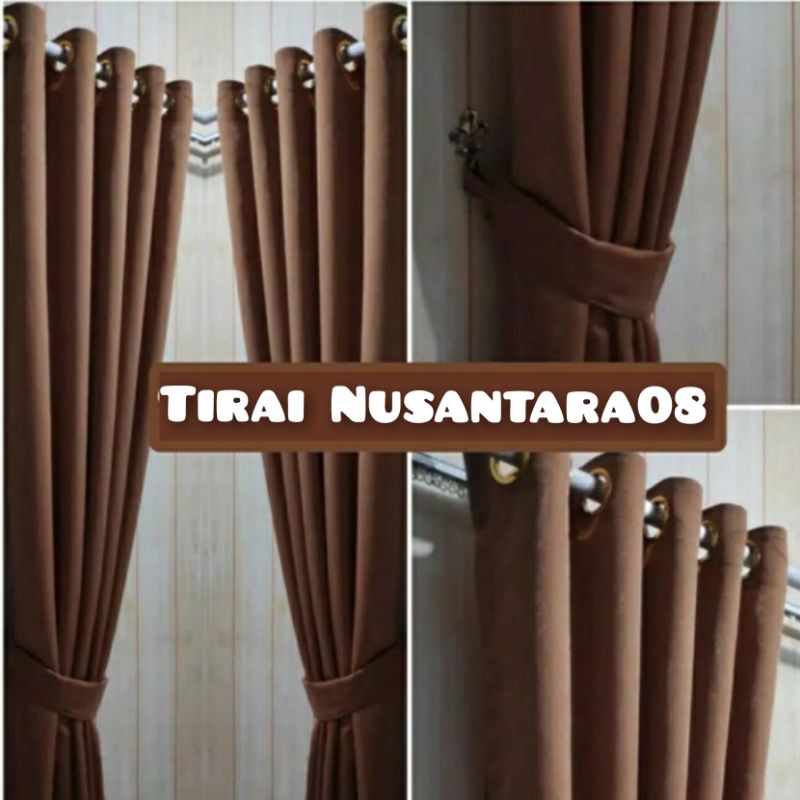 Gorden Polos Jendela Minimalis Ruang Tamu 100 x 225 cm Panjang 2.25 polos Embos Tebal Mewah