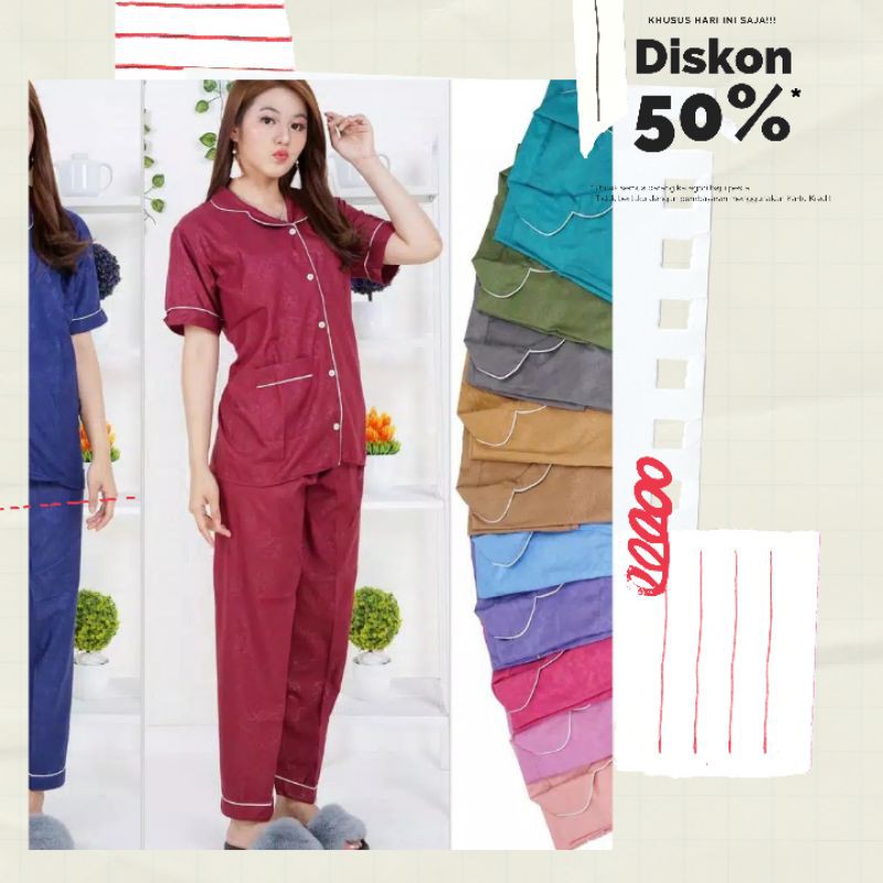 baju tidur piyama polos