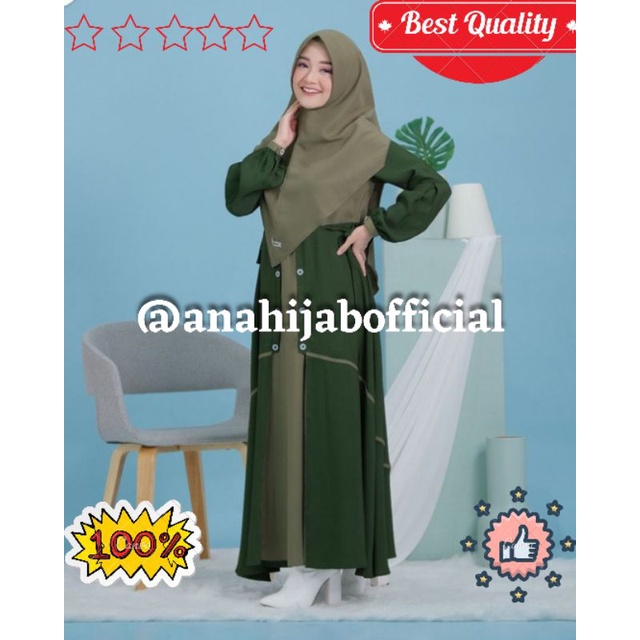 ALINA DRESS BY FAUZ HIJAB GAMIS POLOS REMAJA TERBARU