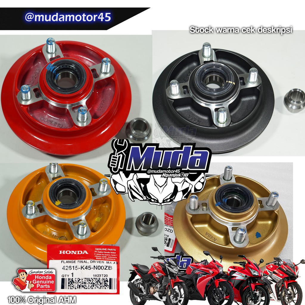 NAP GIR CBR150R CB150R 4 BAUT KPP K45A K15G K15M 42615-K45-N00ZB PLENDES DUDUKAN GEAR SPROCKET CBR C