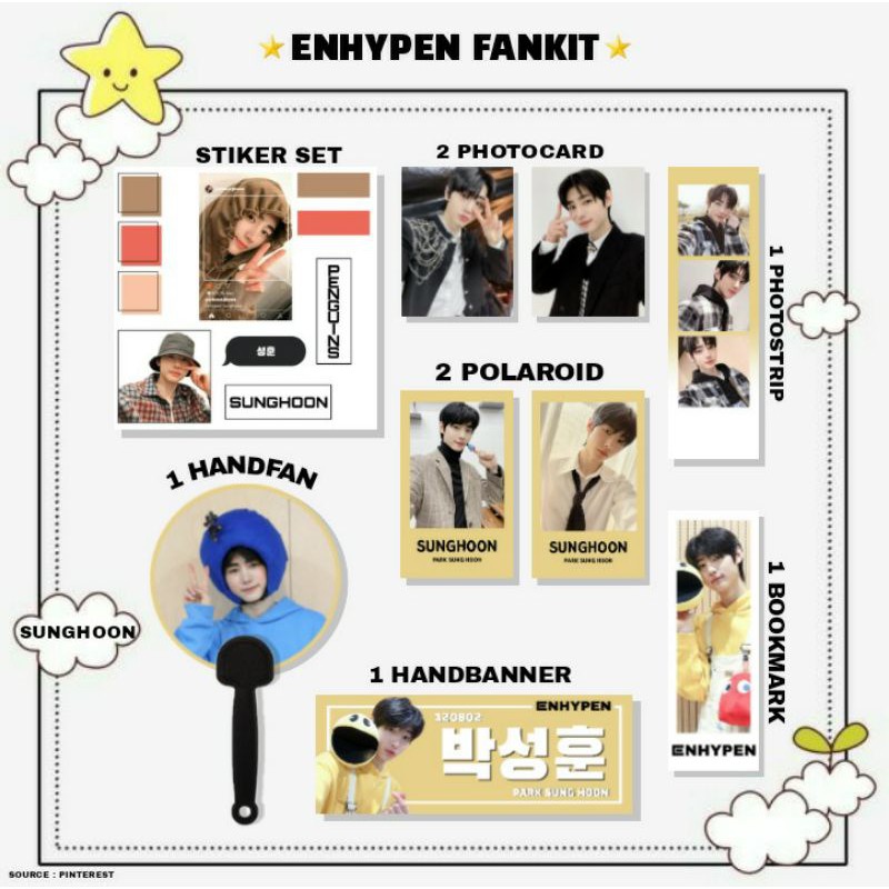Enhypen Fankit Cute Stuff Jungwon Heesung Jay Jake Sunghoon Ni-ki