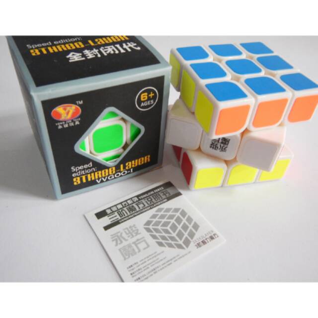 Mainan Rubik - Yong Jun 3 Layers VVGOO-I Speed Ed White Base