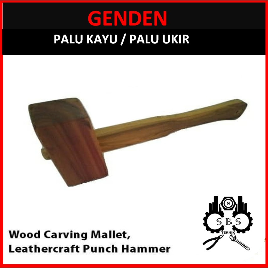 Palu Kayu Ganden Palu Ukir Kerajinan Kulit Leather Carving Wooden Mall