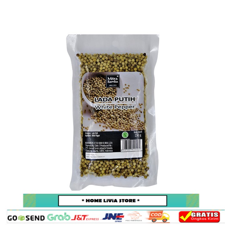 

MITRA SAMBA Lada Putih Butir 150 g