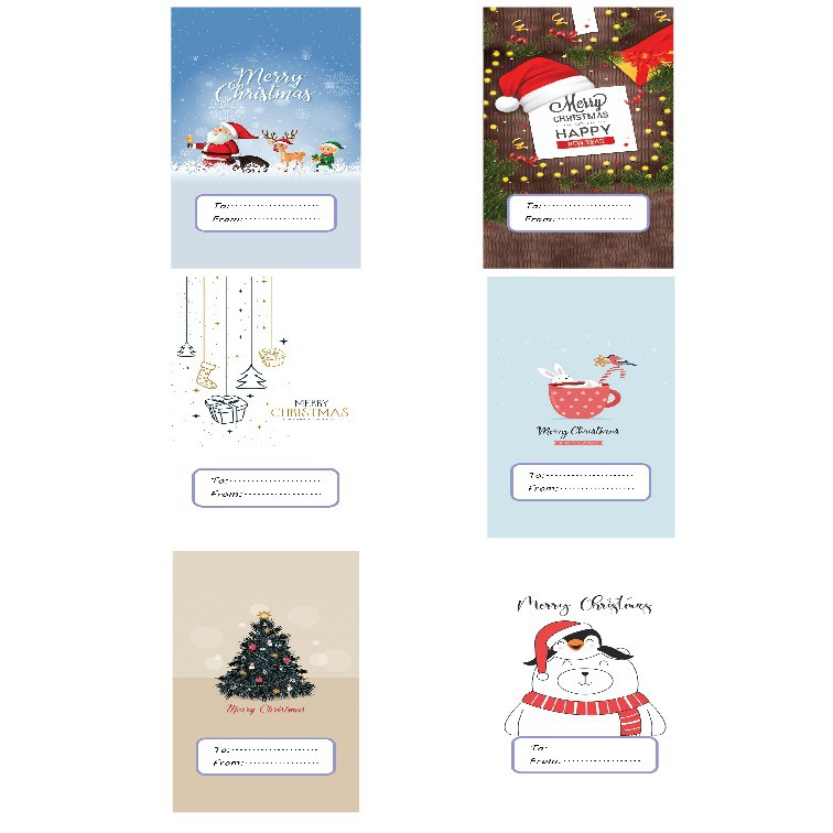 

paket promo 5 hang tag natal merry christmas dan tahun baru