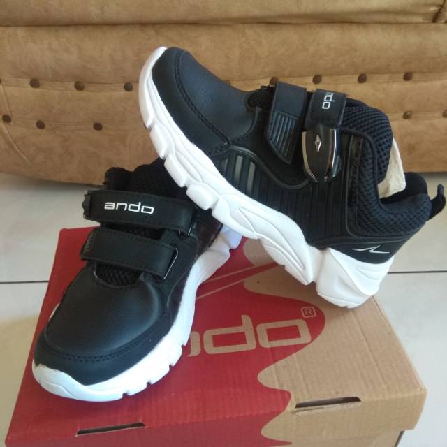 sepatu sekolah anak ando asgard tali magnet sepatu sport olahraga