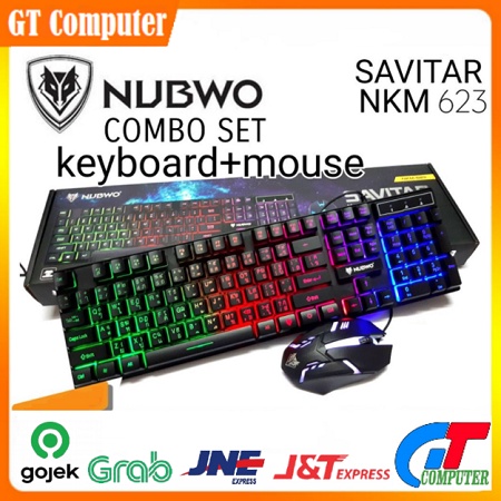 Keyboard Mouse Gaming Nubwo Savitar NKM-623 RGB Keyboard Mouse Combo