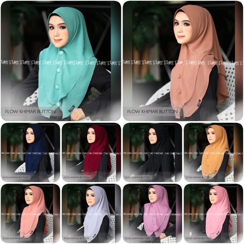 Hijab Khimar Instant Button Original Flow