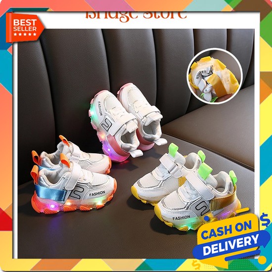 Sepatu Sneakers Lampu Led Frozen Anak Usia 1 2 3 4 5 6 Tahun / Sepatu  Sepatu Anak  All Star X Und