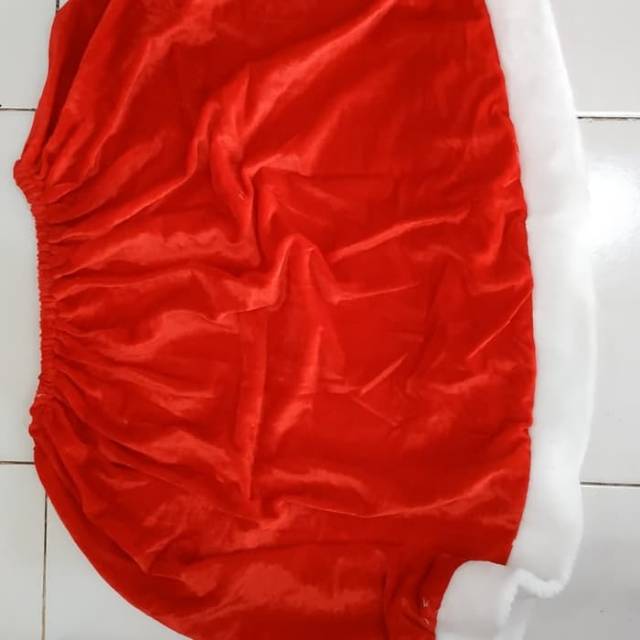 kostum natal santarina velvet christmas skirt