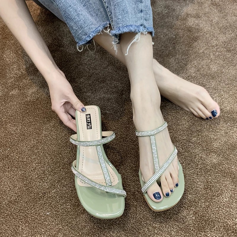 RYS - Strappy Block Sandal Heels Bertali Wanita Fashion Casual - Ori Import