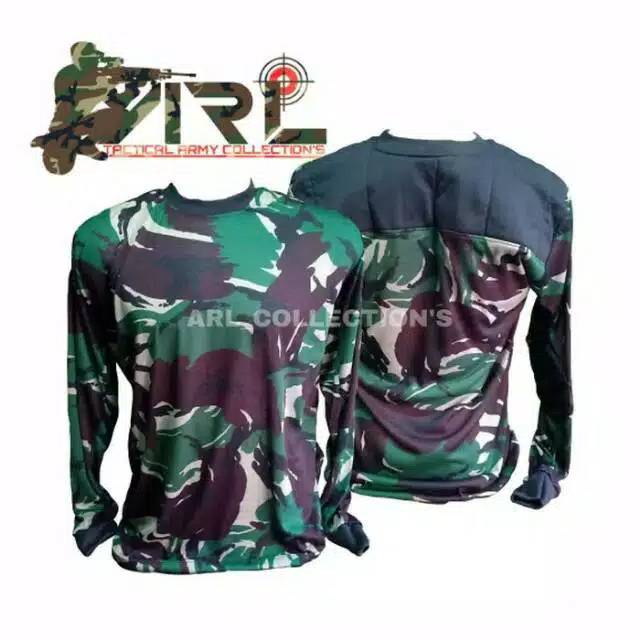 kaos panjang loreng deker army/kaos deker bantalan tactical outdoor/AD/AU/AL/pramuka/camo/umum