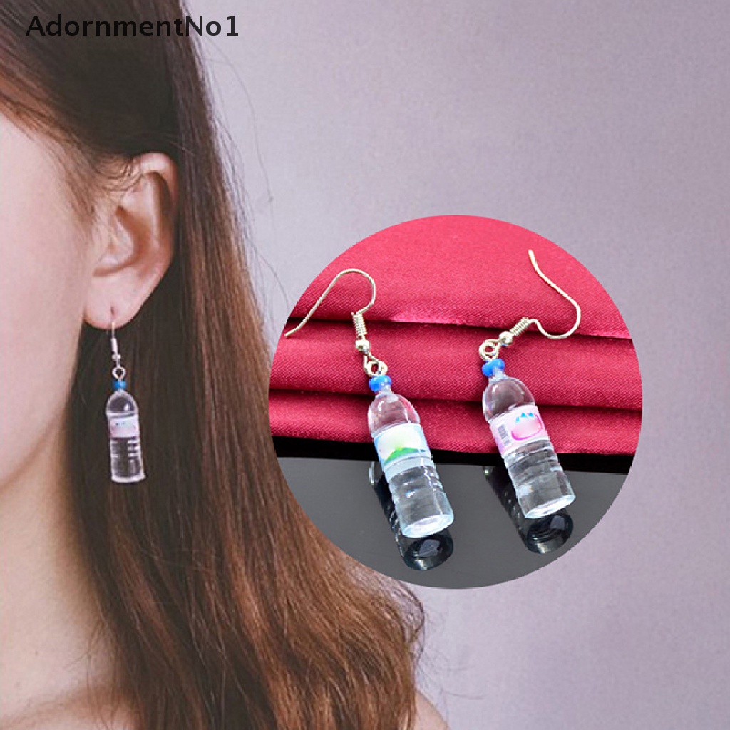 (AdornmentNo1) Anting Tusuk Gantung Panjang Desain Botol Air Mineral Kreatif Untuk Wanita