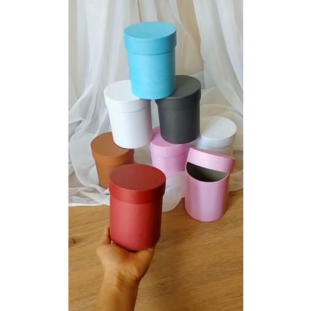 Round bloom box / bloombox / Mini round box / box buket balon / gift