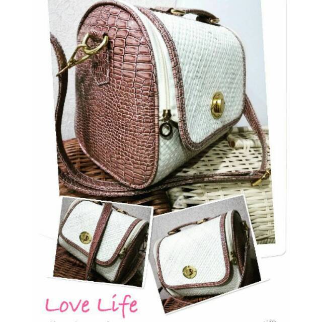 Tas Pandan Decoupage