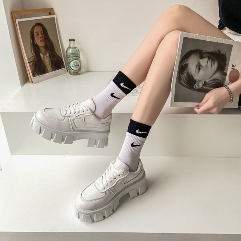 (COD) Sneakers Wanita Import BEVERLY | Sepatu Casual Wanita | Sepatu Sneakers Wedges | Sepatu Sol tinggi | Sepatu Modis | Sepatu Korean Style | Sepatu Import Murah | Sepatu Kerja