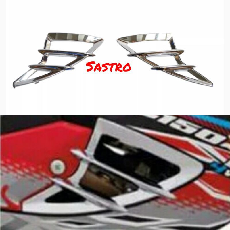 air scoop garnis crome bagian sayap fairing suzuki satria fu facelift ori SGA