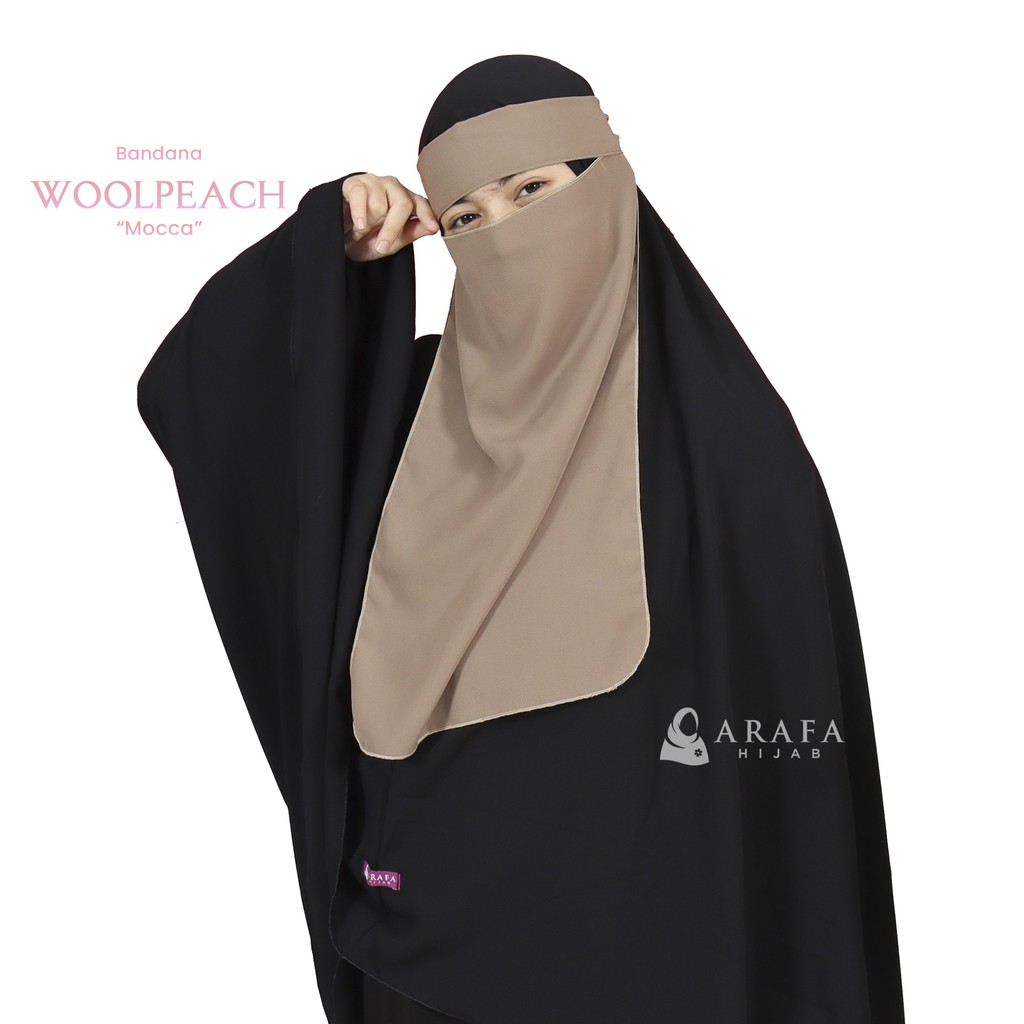 Niqab Bandana Woolpeach Premium By Arafa Hijab | Shopee Indonesia
