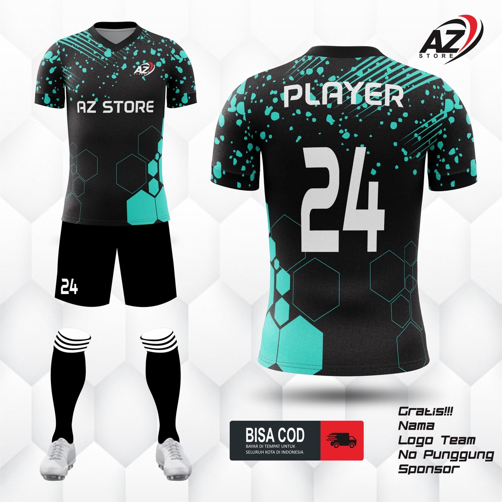 BAJU KAOS JERSEY PRINTING SEPAKBOLA FUTSAL VOLLY BADMINTON CUSTOM